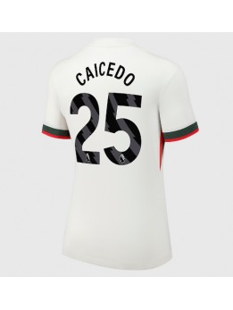 Billige Chelsea Moises Caicedo #25 Bortedrakt Dame 2025-26 Kortermet